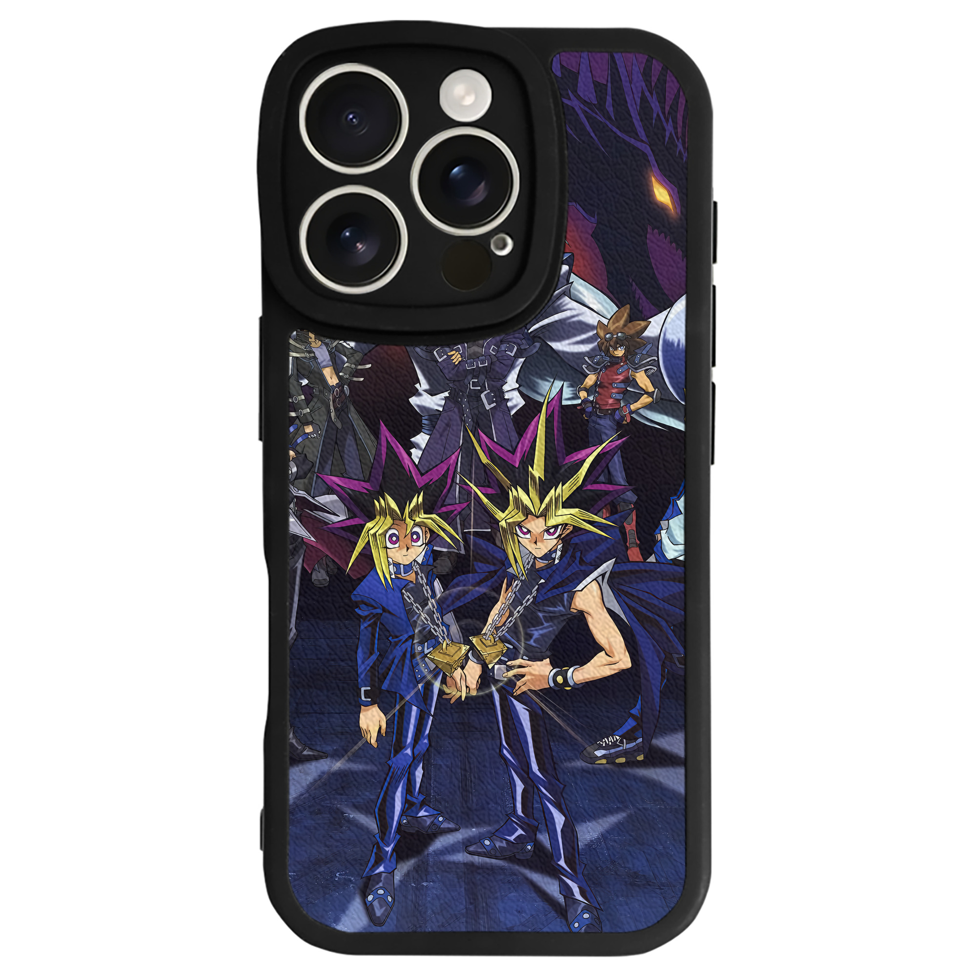 （画像用） 遊☆戯☆王 Yu-Gi-Oh! 【iPhone 16シリーズ対応】シリコンスマホケース（レザー調） 材質：シリコン